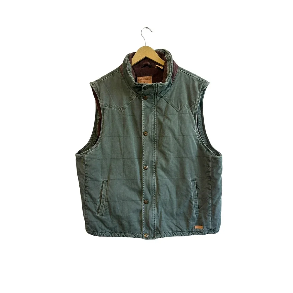 Powder River Outfitters By Panhandle Slim Size XXL Sage Green Quilted Vest